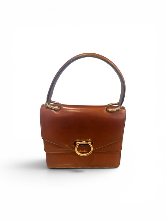 Celine Handbags - Celine Vintage D-Ring Box Top Handle Bag Cognac